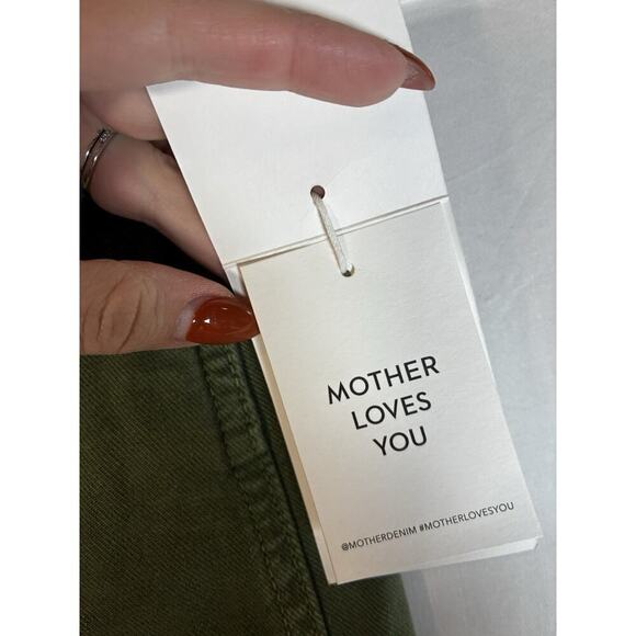 Mother Women’s high waisted Size 30 Avacado Green Straight Leg Seamed Curb Side - Picture 4 of 13